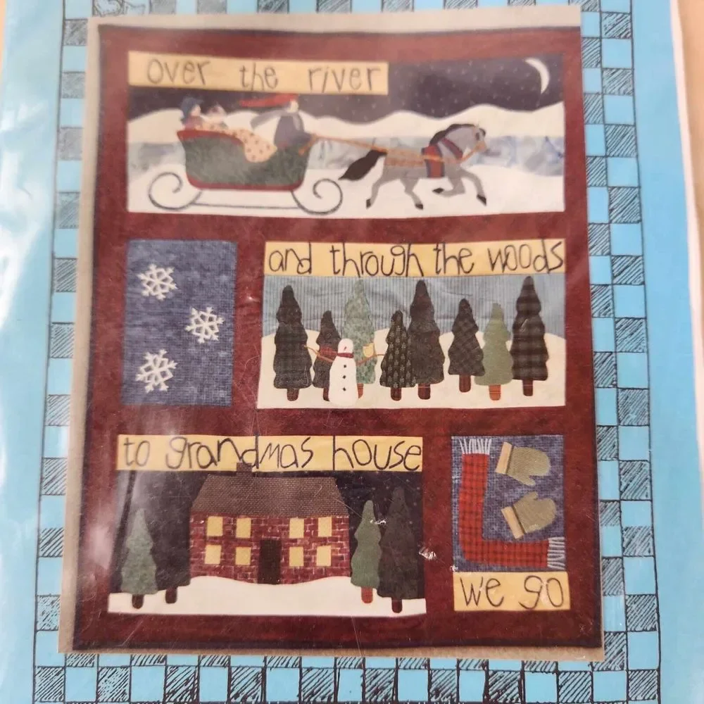 Cottonwood Junction Over the River #JW109 Quilt Pattern Christmas Sleigh Trees